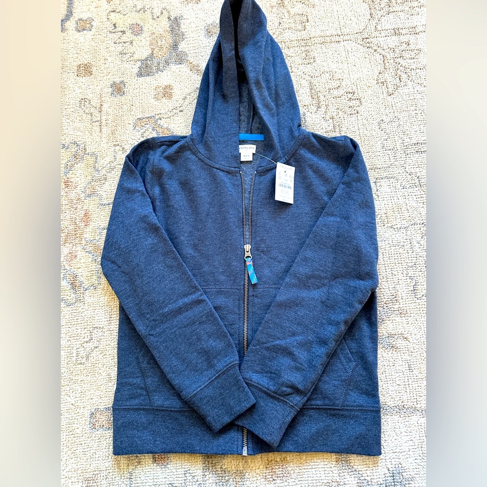 Boys NWT J. Crew hoodie, blue size 8-9